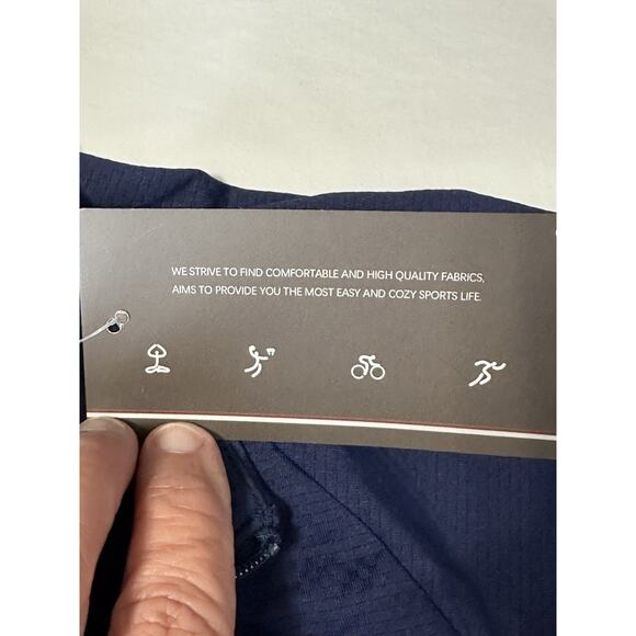 Women’s Size Small Golf Shirt 1/4 Zip Short Sleeve Navy Blue NWT Tennis - Picture 13 of 16